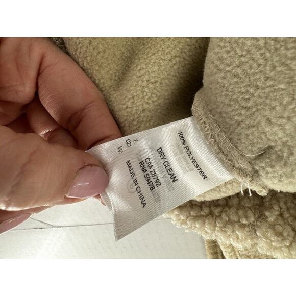 Joie Jacket Camel Snap Button Collarless Sherpa Boucle Size M Minimalist Outdoor - Picture 5 of 10